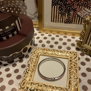 EUC Silver and Orange Bangle Bracelet